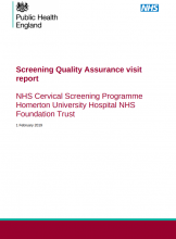 Screening Quality Assurance visit report: NHS Cervical Screening Programme Homerton University Hospital NHS Foundation Trust